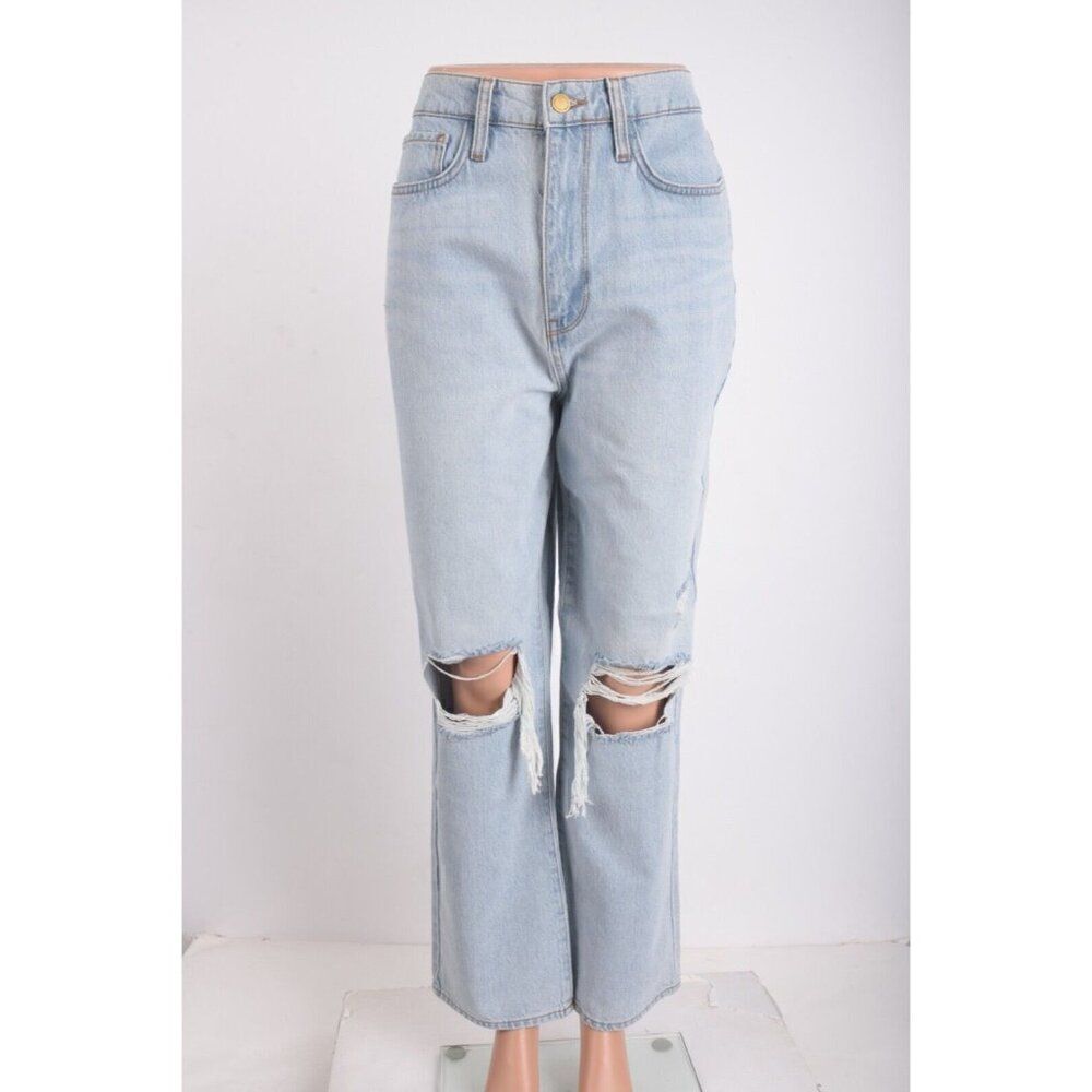 Triarchy Womens Distressed Ms. Triarchy Jeans Light Indigo Sz US 2 EU 26 New